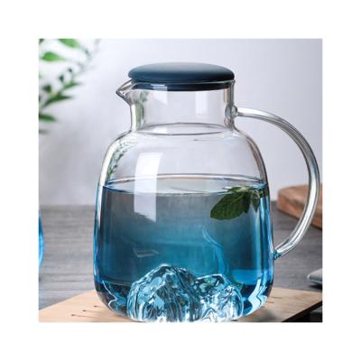 China Sustainable Cold Kettle Household Large Capacity Glass Jugs Set High Temperature Cold Water Pot Set for sale