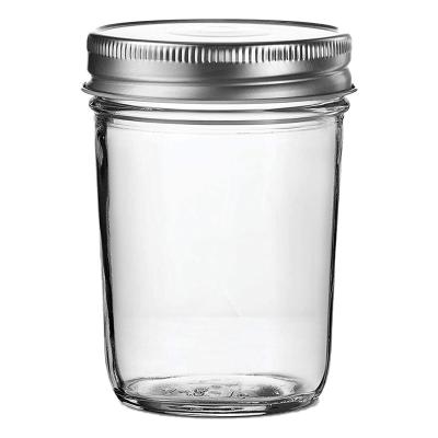 China Promotional Food Kitchen Wide Mouth Mason Jar Food Storage Glass Bottles For Drinks for sale