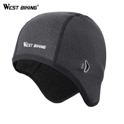 China WESTERN BIKING Cycling Hats Stretch Fabric Winter Spandex Velvet Quilted Cycling Hats Cycling Outdoor Sports Warm Windproof Running Cycling Hat for sale