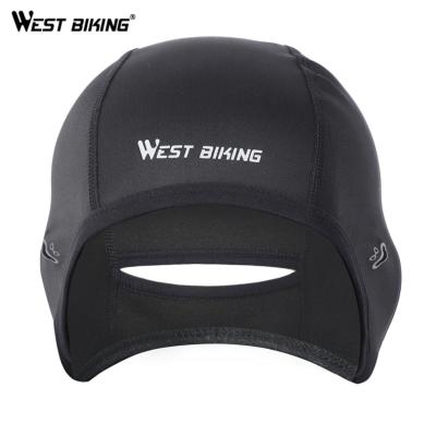 China Stitching WESTERN Cycling Women's Stretch Fabric Winter Spandex Ponytail Hole Covers Warm Cycling Hats Riding Outdoor Sports Windproof Running Cycling Hats for sale