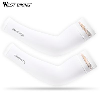 China CYCLING WESTERN BIKING Anti-UV Protection Lycra Breathable Comfortable White Cycling Sleeve China Factory Wholesale OEM/ODM Ice Cream UV Silk Arm Sleeve for sale