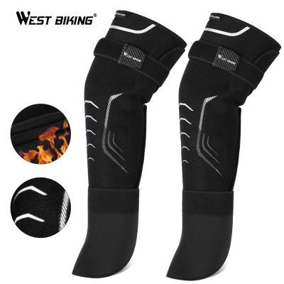 China WESTERN CYCLING Cycling Warmers Windproof 3M Thinsulate Thermal Insulation Cotton Sports Safety Leg Cuff Comfortable Reflective Winter Leg Warmers for sale