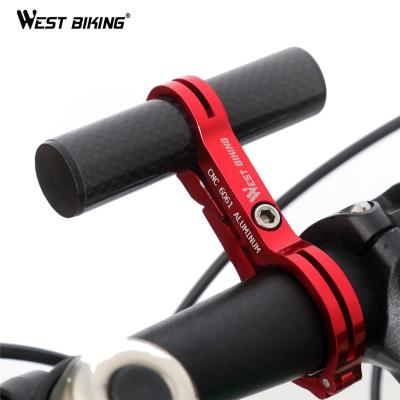 China Cycling WESTERN WESTERN Cycling Aluminum Bracket Handlebar Supplement Carbon MTB Bike Lamp Bracket For Extended Light 31.8mm Bicycle Handlebar for sale