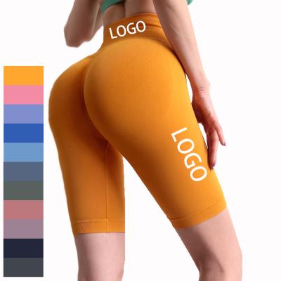 China Breathable Shorts Yoga Wear Women Casual Two Piece Sets Light Blue Bike Shorts Yoga Set for sale