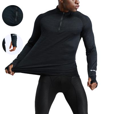 China Breathable Men's Long Sleeves Loose Running Gear T-shirt Jacket Basketball Training Outdoor Dry Sportswear for sale