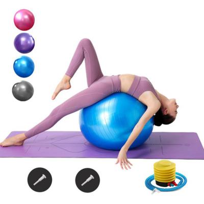 China Soft Balance OEM Logo Gym Custom Exercise Swiss PVC Yoga Ball With Pump for sale