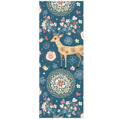 China Durable High Quality Eco Friendly Natural Rubber Non Slip Custom Logo Suede Yoga Mat for sale