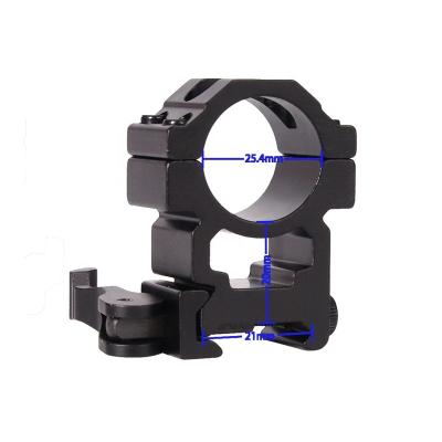 China Transparent Scope Mount 25.4mm Lever Quick Release QD Scope Rings for sale