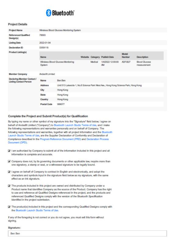 BQB - ANDESFIT LIMITED