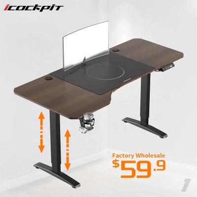 China Icockpit Assembly Game Desk Furniture Easy Simple Adjustable Table Height Adjustable Elevator Gaming Position(Height) Desk for sale