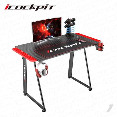 China iCockpit Pro Small Expandable Computer PC Game Table Gamer Multi-Functional Packing Desk With Cable Management Loop for sale