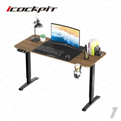 China (Height)Icockpit Adjustable Certified New Design Sit Stand Smart Desk Ergonomic Electric Height Adjustable Standing Desk Home Office View for sale