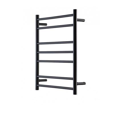 China Heater Bathroom MATT BLACK Towel Wall Drying Heating Towel Rack Electric Heated Towel Rail for sale