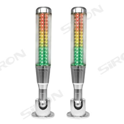 China SiRON D022 Clear Acrylic Alarm Signal Lamp Stacked 3 Colors 24V/DC LED Lights for CNC Machine, LED Signal Tower Light for sale