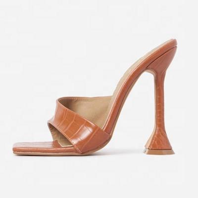 China Square Toe Anti-Slippery Women's Sexy Strap Fashion High Heel Mule Shoes for sale