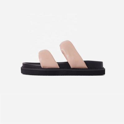 China Newest Design Anti-slippery Women's Flat Slippers Fashion Lace Up Ladies Shoes for sale