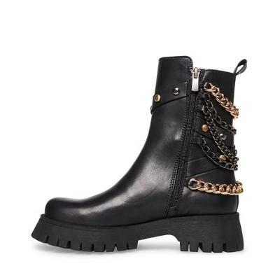 China New Design Ladies Gold Platform Fashion Anti-slippery Chain Ankle Women's Boots for sale