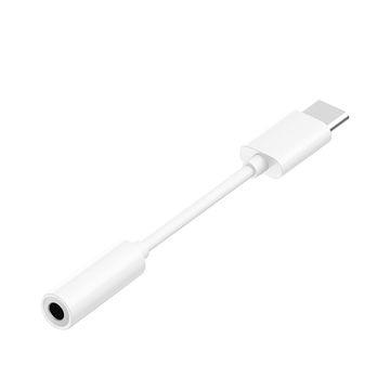 China Shenzhen factory price hot sale white type c mobile devices computer .desk to 3.5mm earphone audio Jack Adapter Cable for smart phones for sale