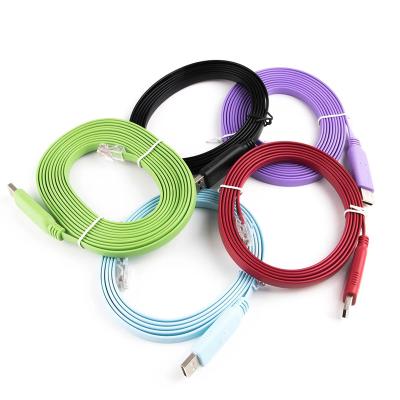 China usb2.0 to rj45 adapter usb cable to rj45 console serial cable rs232 adapter for cisco router usb rj45 8p8c converter usb console cable for sale