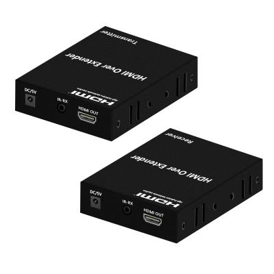 China Support IR Control Extend Signal 120M 1080P 3D HDMI To Lan Extender Over Cat5e Cat6 IP TCP Ethernet With IR Transmitter And Receiver for sale