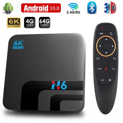 China OEM/ODM Android TV Box Android 10 4GB 64GB 32GB 6K 3D Video H.265 Media Player 2.4G 5GHz Wifi Smart TV Set Top Box for sale