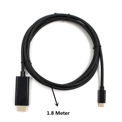 China COMPUTER 4K 1.8 Meter USB C USB 3.1 to HDMI Cable 1.8 M 4Kx2K USB 3.1 to HDMI Convetrer 6 Feet Type C Cable to HD Video for sale