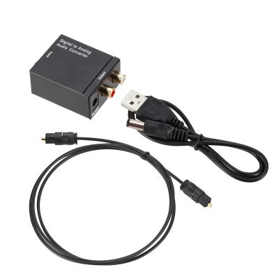 China Digital To Analog Converter Video Toslink Optical Fiber Coaxial Signal To Audio Decoder SPDIF ATV DAC Amplifier 4.7 RCA R/L for sale