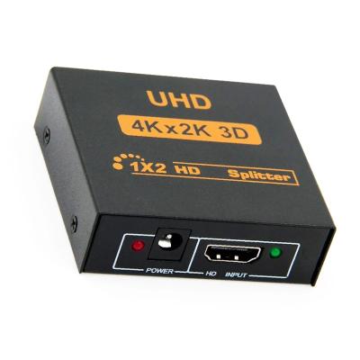 China Muiltiple Turntable New 1 in 2 1080p 4K2k 1x2 3D Stripper Power Signal Amplifier 4K Splitter HDMI-Compatible for HDTV DVD PS3 Xbox EU USA Adapter for sale