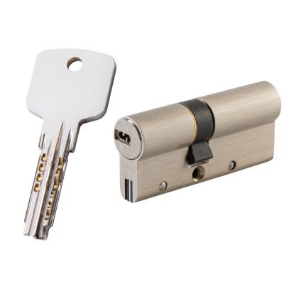 China Security Locking 70mm Double Clutch Security Euro Anti Snap Emergency Brass Cylinder Lock for sale