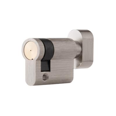 China Making Key Locking System OEM Euro Profile 45mm 55mm Brass Wooden Door Lock Half Thumbturn Cylinder for sale