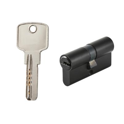 China Computer Key Locking Euro Key Door Lock Cylinder System 70mm Satin Nickel Brass Dimple 6 Pin Tumbler Computer Key Profile for sale