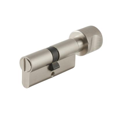 China Making Key Locking System Satin Nickel Keyless Bathroom Lock 120mm Cylinder Lock for sale