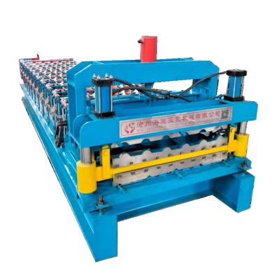 China Hotels Roofing Use Double Layer Color Metal Roofing Roll Foming Machine for sale