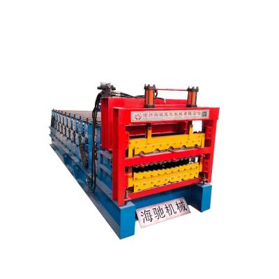 China Standard Building Material Stores Export Steel Sheet Roof Tile And Wall Panel Roll Forming Making Machine for sale