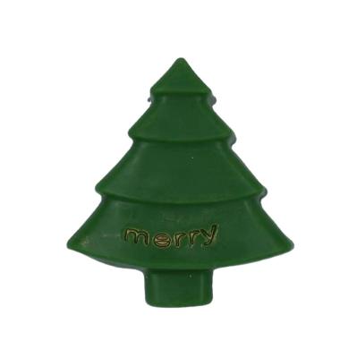 China New Christmas Tree Body Face Wash Green Color Olive Essential Oil Tea Tree Handmade Soap Bar for sale