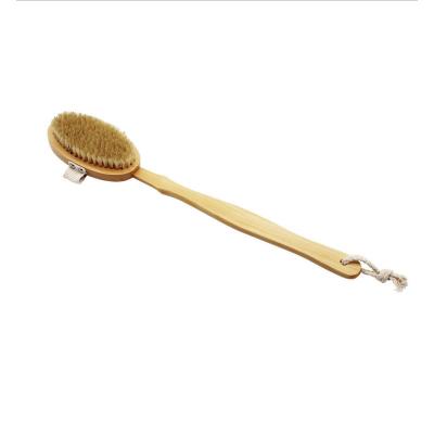 China High Quality Wooden Handle Body Brush Long Handle Exfoliating Bath Brush for sale