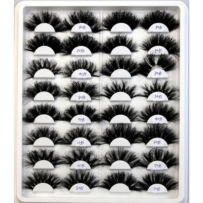 China Natural custom long fluffy strip empty eyelash packing popular 25mm mink 3d eyelash wicks new lash boxes wicks wholesale for sale