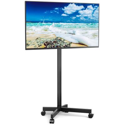 China Home Economic Mobile TV Cart Rolling Floor Stand 23-55 Inch Smart TV up to 88 lbs, Height Adjustable Metal Outdoor Cart for sale