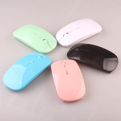 China Convenient Color Customized Logo Printing Rechargeable Ultrathin Desktop Wireless PC Mouse for sale