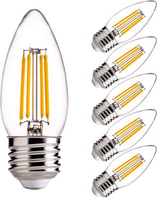 China Residential Dimmable E26 Base , 4.5W B11 LED Chandelier Candle Light Bulbs for sale