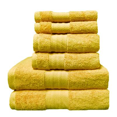 China Senqi QUICK DRY Factory Thick Cotton Towel Set Supply Bath Towels and Hand Towels and Washcloths 6pcs for sale