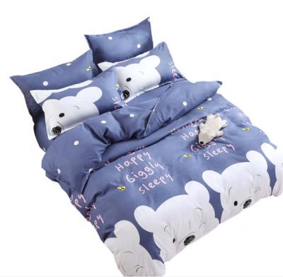 China New Design Wholesale Hot Sale Nondisposable Reactive Printing 4pcs Set Luxury Comforter Cover for sale