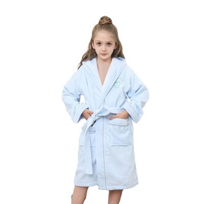 China Factory Price 100% Soft Breathable Cotton Senqi Belt Child Hotel Bathrobe for sale