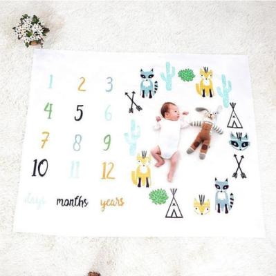 China SENQI Soft Hot Selling Monthly Photography Props Smudge Cartoon Baby Milestone Cover for sale