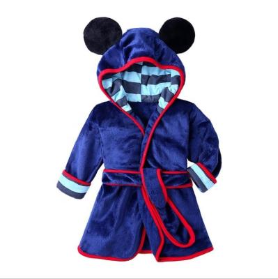 China SENQI Breathable Factory Wholesale Hot Selling Quick-drying Flannel Baby Bathrobe for sale