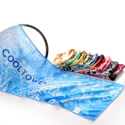 China Factory Price SENQI Amazon Tablet Customized Logo Digital Printing Microfiber Yoga Sports Outdoor Gym Cooling Towel for sale