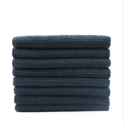 China SENQI Factory QUICK DRY Black Custom Deep Color Microfiber Hair Salon Towel for sale