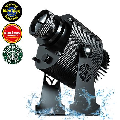 China Aluminum Alloy Wall Advertising Logo Projector 50w 80w Outdoor Rotating LED Gobo Advertising Spotlight for sale