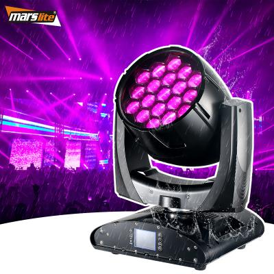 China 19pcsx40w Stage Led Outdoor Moving Head Moving Head Light IP66 Waterproof Zoom Wash Head Stage Lights for sale