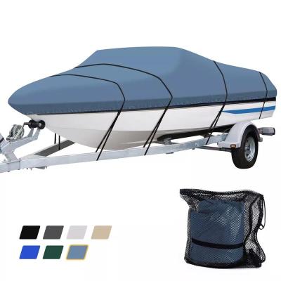 China V-Hull Tribody Speedboat Polyester Canvas V-Hull Cloth UV Protection+Waterproof Oxford Cloth Waterproof UV Resistant Boat Cover for sale